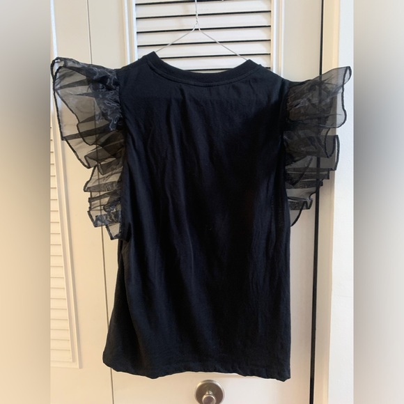 ALICE + OLIVIA GARNER BOXY ORGANZA SLEEVE TEE - Picture 5 of 12